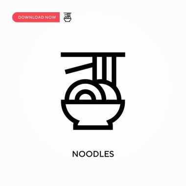 Erişte basit vektör simgesi. Web sitesi veya mobil uygulama için modern, basit düz vektör çizimi