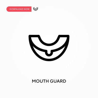 Ağız koruyucusu, basit vektör simgesi. Web sitesi veya mobil uygulama için modern, basit düz vektör çizimi
