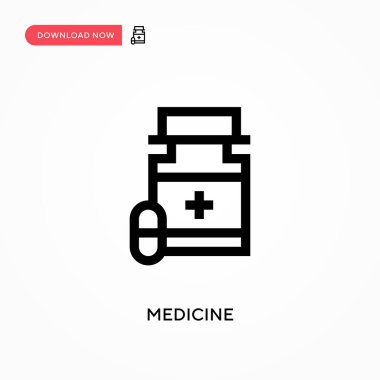 Medicine Simple vektör simgesi. Web sitesi veya mobil uygulama için modern, basit düz vektör çizimi