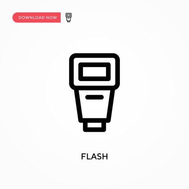 Basit Flash vektör simgesi. Web sitesi veya mobil uygulama için modern, basit düz vektör çizimi