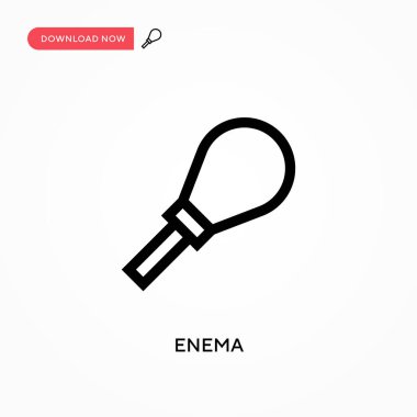 Enema Basit vektör simgesi. Web sitesi veya mobil uygulama için modern, basit düz vektör çizimi