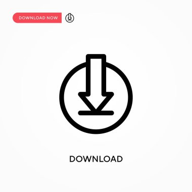 Basit vektör simgesi indir. Web sitesi veya mobil uygulama için modern, basit düz vektör çizimi