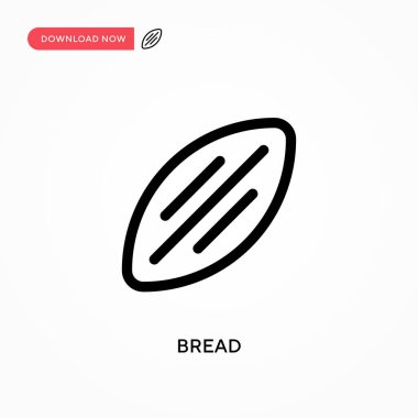 Ekmek Basit vektör simgesi. Web sitesi veya mobil uygulama için modern, basit düz vektör çizimi