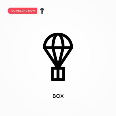 Kutu Basit vektör simgesi. Web sitesi veya mobil uygulama için modern, basit düz vektör çizimi