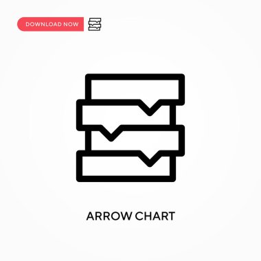 Ok grafiği basit vektör simgesi. Web sitesi veya mobil uygulama için modern, basit düz vektör çizimi