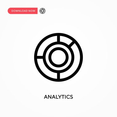 Analitik basit vektör simgesi. Web sitesi veya mobil uygulama için modern, basit düz vektör çizimi
