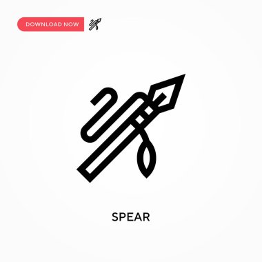 Mızrak Basit vektör simgesi. Web sitesi veya mobil uygulama için modern, basit düz vektör çizimi
