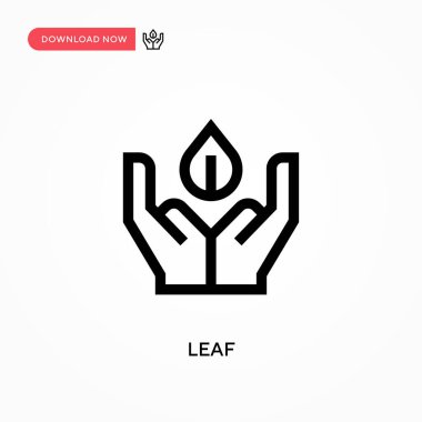 Yaprak Basit vektör simgesi. Web sitesi veya mobil uygulama için modern, basit düz vektör çizimi
