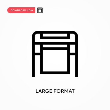 Büyük biçim basit vektör simgesi. Web sitesi veya mobil uygulama için modern, basit düz vektör çizimi