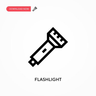 El feneri basit vektör simgesi. Web sitesi veya mobil uygulama için modern, basit düz vektör çizimi