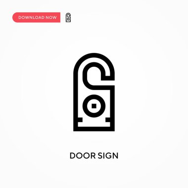 Kapı işareti Basit vektör simgesi. Web sitesi veya mobil uygulama için modern, basit düz vektör çizimi