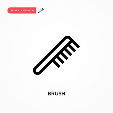 Basit bir vektör simgesi fırçala. Web sitesi veya mobil uygulama için modern, basit düz vektör çizimi