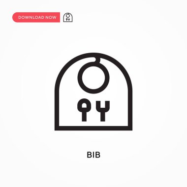 Bib Basit vektör simgesi. Web sitesi veya mobil uygulama için modern, basit düz vektör çizimi