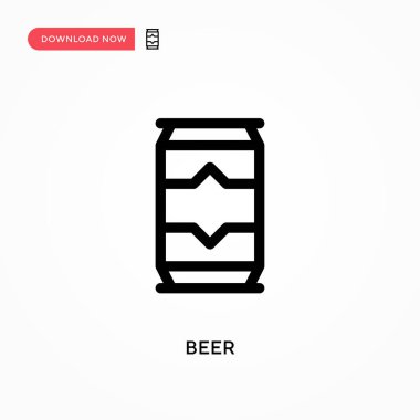 Bira basit vektör simgesi. Web sitesi veya mobil uygulama için modern, basit düz vektör çizimi