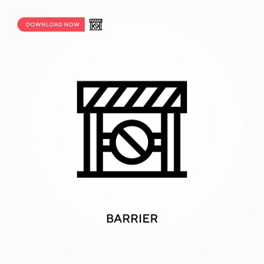 Bariyer Basit vektör simgesi. Web sitesi veya mobil uygulama için modern, basit düz vektör çizimi