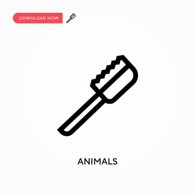 Hayvanlar basit vektör simgesi. Web sitesi veya mobil uygulama için modern, basit düz vektör çizimi
