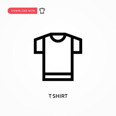 Tişört basit vektör simgesi. Web sitesi veya mobil uygulama için modern, basit düz vektör çizimi