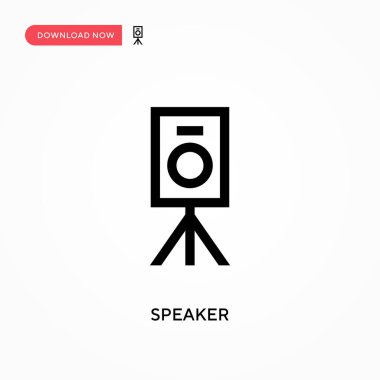 Sözcü Basit vektör simgesi. Web sitesi veya mobil uygulama için modern, basit düz vektör çizimi