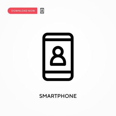 Akıllı telefon basit vektör simgesi. Web sitesi veya mobil uygulama için modern, basit düz vektör çizimi