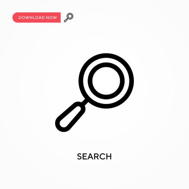 Basit vektör simgesini ara. Web sitesi veya mobil uygulama için modern, basit düz vektör çizimi