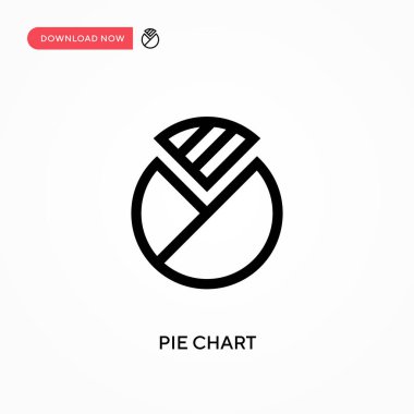 Pasta grafiği basit vektör simgesi. Web sitesi veya mobil uygulama için modern, basit düz vektör çizimi