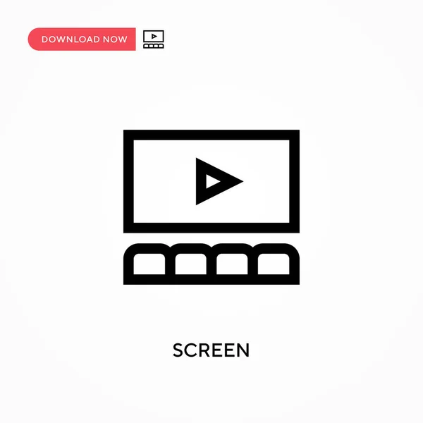Bildschirm Einfaches Vektor Symbol Moderne Einfache Flache Vektordarstellung Für Website — Stockvektor