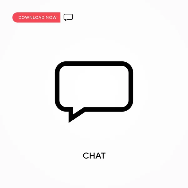 Chat Simple Icône Vectorielle Illustration Vectorielle Plate Moderne Simple Pour — Image vectorielle