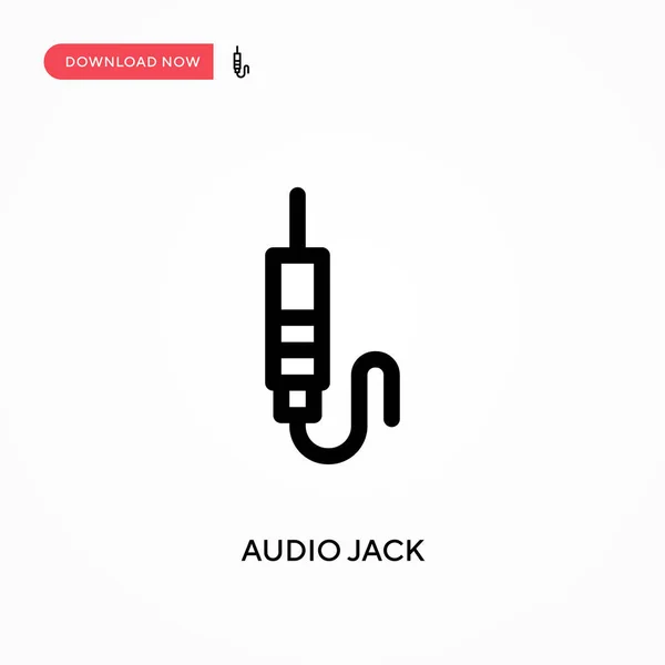 Audio Jack Icono Vector Simple Moderno Simple Ilustración Vector Plano — Vector de stock