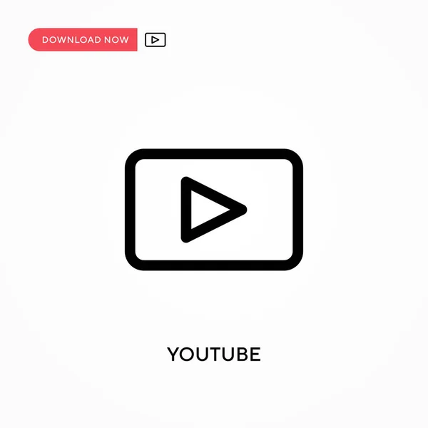 Youtube Basit Vektör Simgesi Web Sitesi Veya Mobil Uygulama Için — Stok Vektör