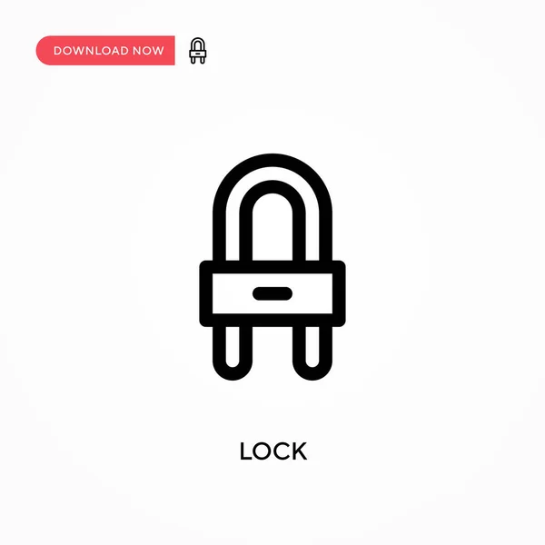 Иконка Вектора Lock Simple Современная Простая Векторная Иллюстрация Веб Сайта — стоковый вектор