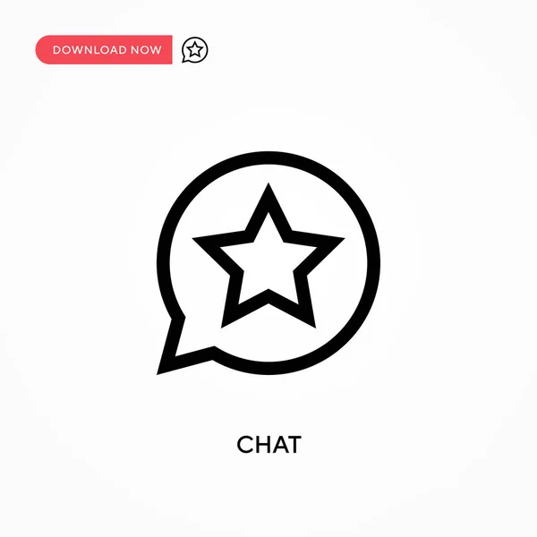 Chat Ícone Vetorial Simples Ilustração Vetorial Plana Moderna Simples Para — Vetor de Stock