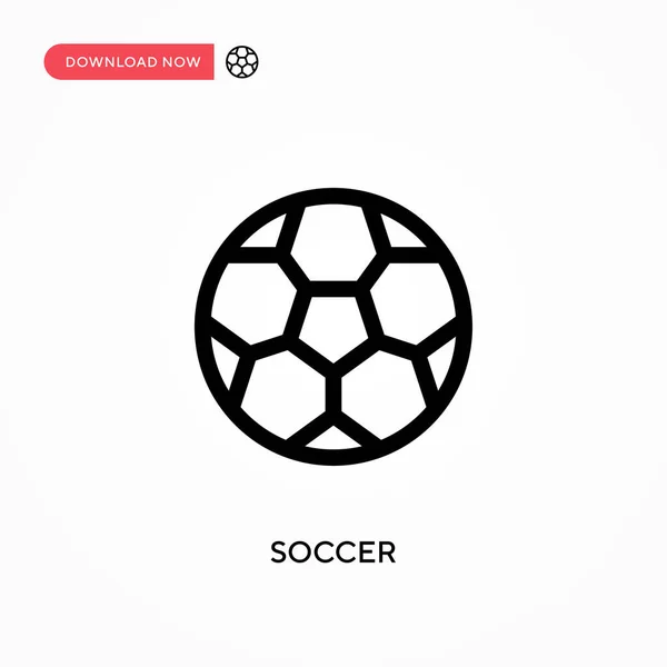 サッカーシンプルなベクトルアイコン ウェブサイトやモバイルアプリのための現代的でシンプルなフラットベクトルイラスト — ストックベクタ