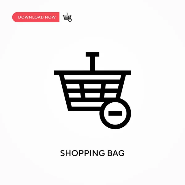 Saco Compras Ícone Vetorial Simples Ilustração Vetorial Plana Moderna Simples — Vetor de Stock