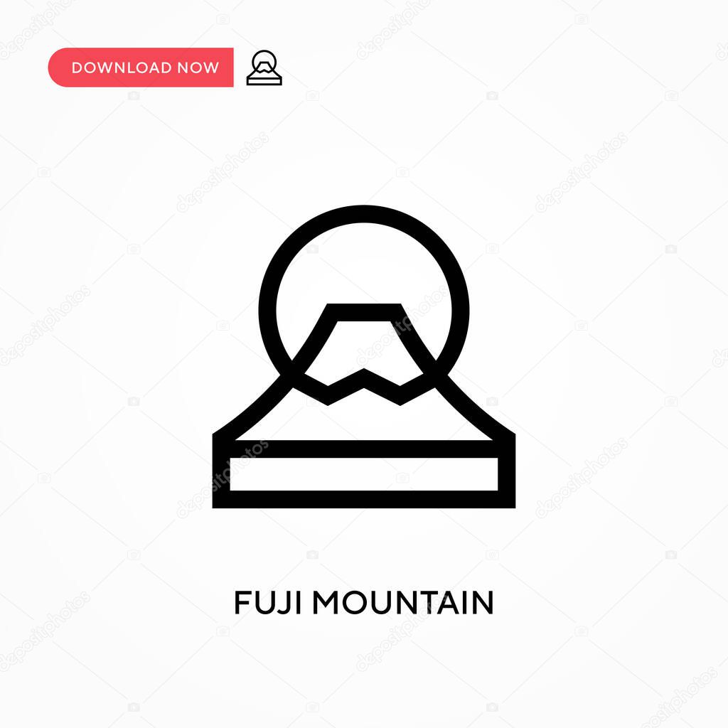 Fuji mountain Simple vector icon. Modern, simple flat vector illustration for web site or mobile app