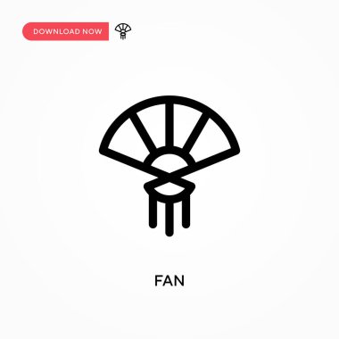 Fan Basit vektör simgesi. Web sitesi veya mobil uygulama için modern, basit düz vektör çizimi