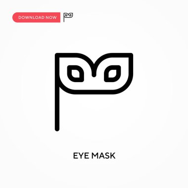 Göz maskesi Basit vektör simgesi. Web sitesi veya mobil uygulama için modern, basit düz vektör çizimi