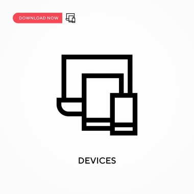 Aygıtlar basit vektör simgesi. Web sitesi veya mobil uygulama için modern, basit düz vektör çizimi
