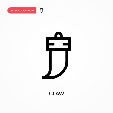 Pençe Basit vektör simgesi. Web sitesi veya mobil uygulama için modern, basit düz vektör çizimi