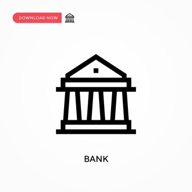 Basit vektör simgesi bankası. Web sitesi veya mobil uygulama için modern, basit düz vektör çizimi