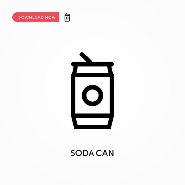 Soda kutusu basit vektör simgesi. Web sitesi veya mobil uygulama için modern, basit düz vektör çizimi