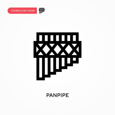 Panpipe Basit vektör simgesi. Web sitesi veya mobil uygulama için modern, basit düz vektör çizimi