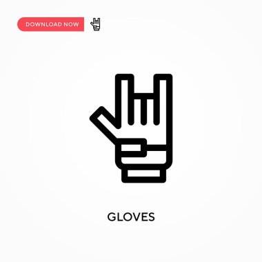 Eldivenler basit vektör simgesi. Web sitesi veya mobil uygulama için modern, basit düz vektör çizimi