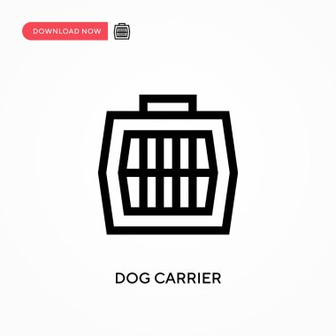 Köpek taşıyıcı basit vektör simgesi. Web sitesi veya mobil uygulama için modern, basit düz vektör çizimi