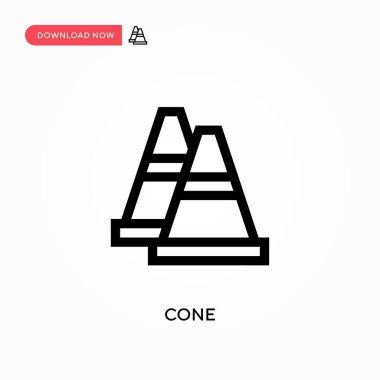 Basit koni vektör simgesi. Web sitesi veya mobil uygulama için modern, basit düz vektör çizimi