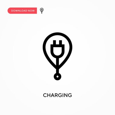 Basit vektör simgesi yükleniyor. Web sitesi veya mobil uygulama için modern, basit düz vektör çizimi