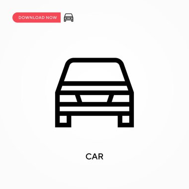 Basit araba vektör simgesi. Web sitesi veya mobil uygulama için modern, basit düz vektör çizimi