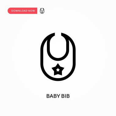 Bebek önlüğü Basit vektör simgesi. Web sitesi veya mobil uygulama için modern, basit düz vektör çizimi