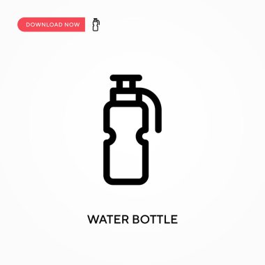 Su şişesi basit vektör simgesi. Web sitesi veya mobil uygulama için modern, basit düz vektör çizimi