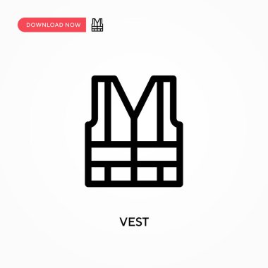 Yelek Basit vektör simgesi. Web sitesi veya mobil uygulama için modern, basit düz vektör çizimi