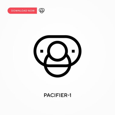 Emzik-1 basit vektör simgesi. Web sitesi veya mobil uygulama için modern, basit düz vektör çizimi